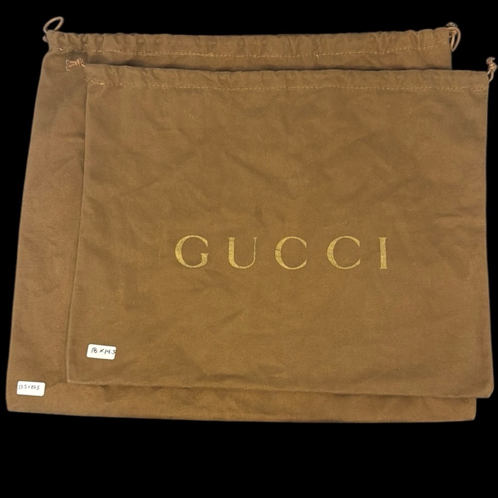 Gucci dust bags (sold separately)